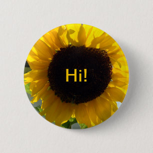 Sunflower Sunshine 6 Cm Round Badge