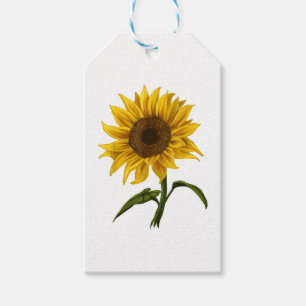 Sunflower Sunshine Floral Watercolor Flower Gift Tags