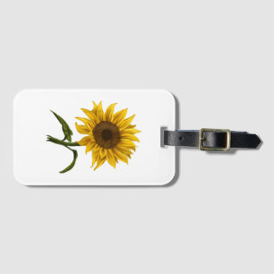 Sunflower Sunshine Floral Watercolor Flower Luggage Tag