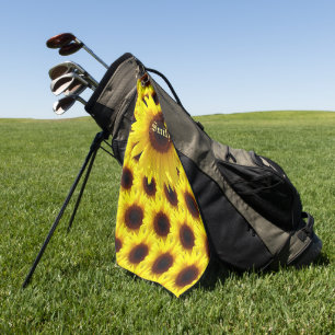 Sunflower Sunshine Golf Towel