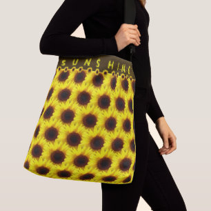 Sunflower Sunshine Large Carry-all Crossbody Bag