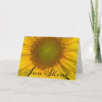 SUNFLOWER SUNSHINE PHOTO GREETING CARD