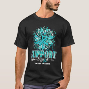 Sunflower Support Squad Scleroderma Awareness Teal T-Shirt