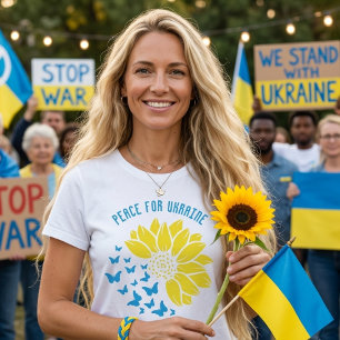 Sunflower symbol of Peace. Peace for Ukraine.  T-Shirt