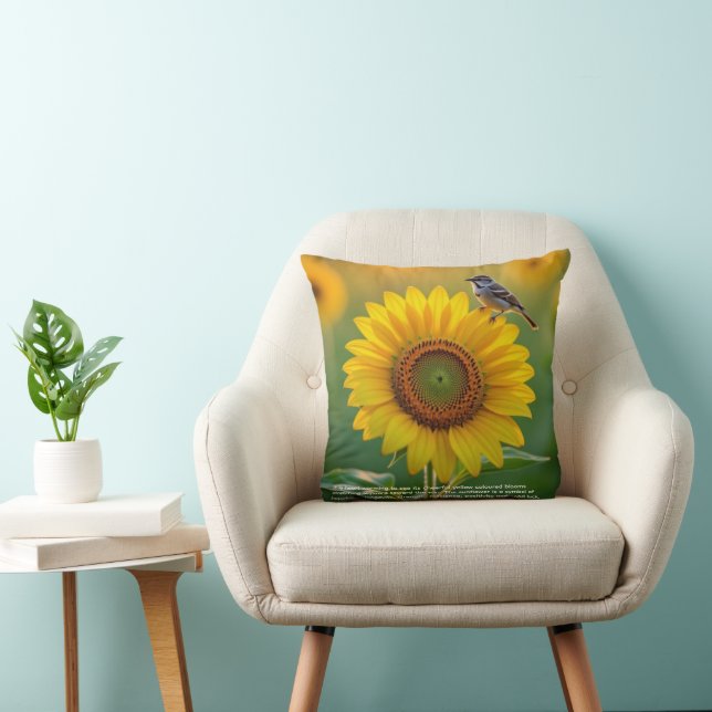 Sunflower Symbolism Cushion (Chair)