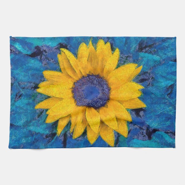 Sunflower Tea Towel (Horizontal)