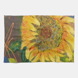 sunflower tea towel