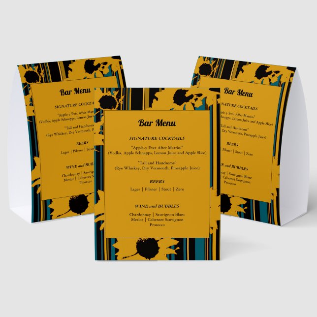 Sunflower Teal Blue Gold Modern Wedding (Insitu(Multi))