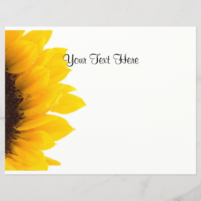 Sunflower Template  (Front)