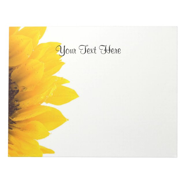 Sunflower Template Notepad (Front)