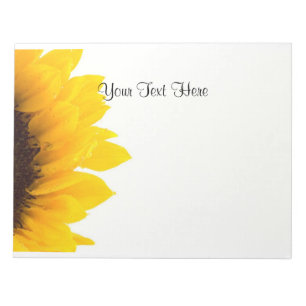 Sunflower Template Notepad