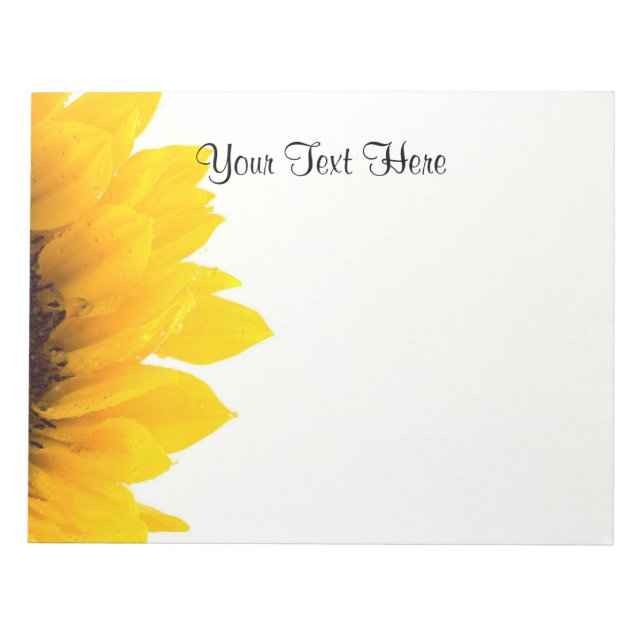 Sunflower Template Notepad (Front)