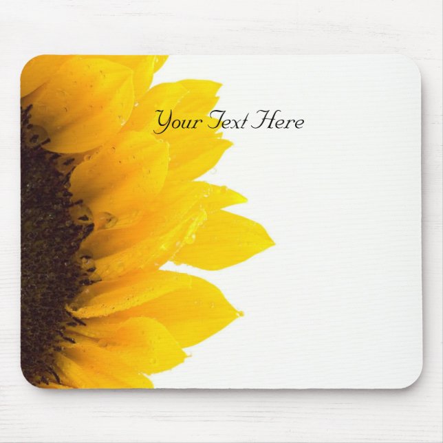 Sunflower Template, Personalise Mouse Pad (Front)