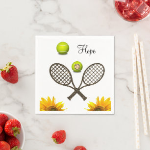 Sunflower Tennis Paper Napkins