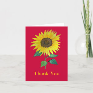 Sunflower Thank You Card