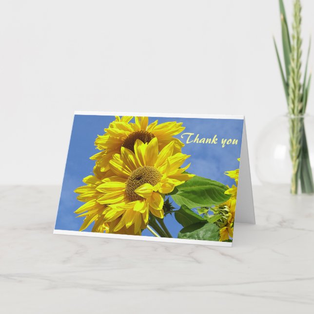 Sunflower Thank You Card (Front)