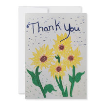 Sunflower Thank you card
