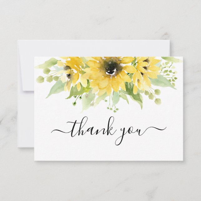 Sunflower thank you card (Front)