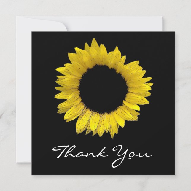 Sunflower Thank You Card (Front)