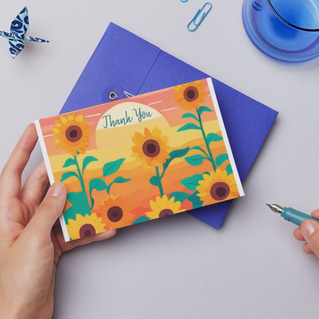 Sunflower  thank you card (Creator Uploaded)