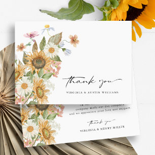 Sunflower Thank You Card