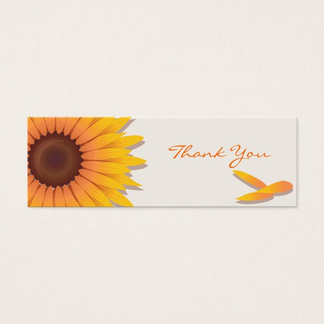 Sunflower Thank You Custom Card (Front)