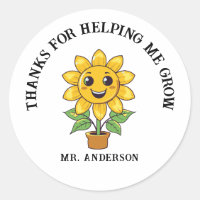 Sunflower thank you for helping me grow teacher