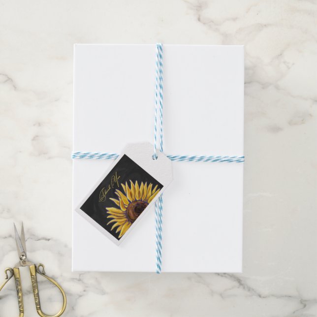 Sunflower Thank You Gift Tags (With Twine)