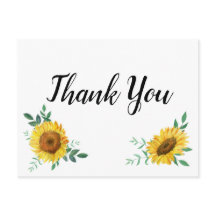 Sunflower Thank You Notes