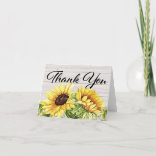 Sunflower Thank You or Blank Note