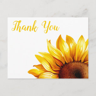Sunflower Thank You Postcard
