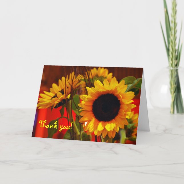 Sunflower Thank you! You Card (Front)