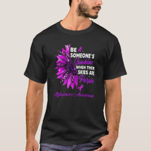 Sunflower Their Skies Are Purple Alzheimers Awaren T-Shirt
