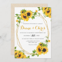 Sunflower Theme Invitation