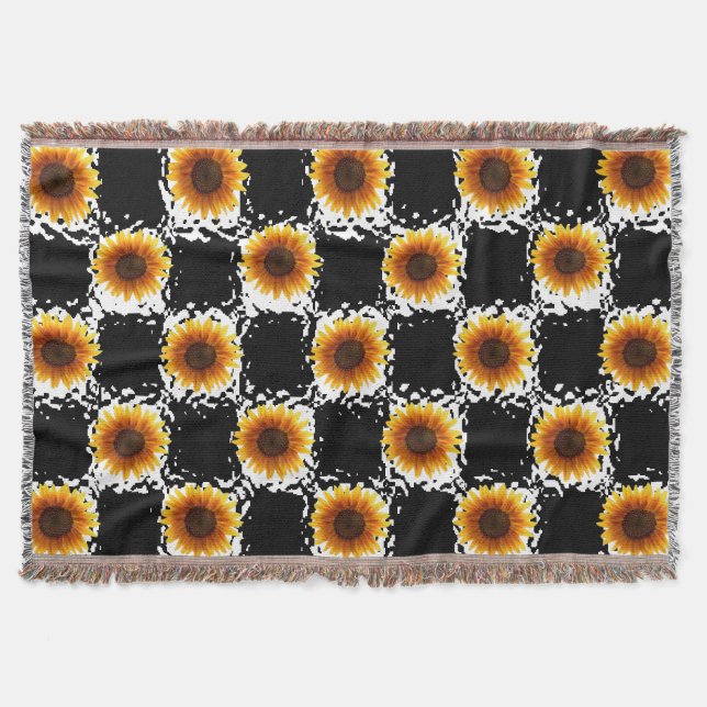 Sunflower Throw Blanket (Front)