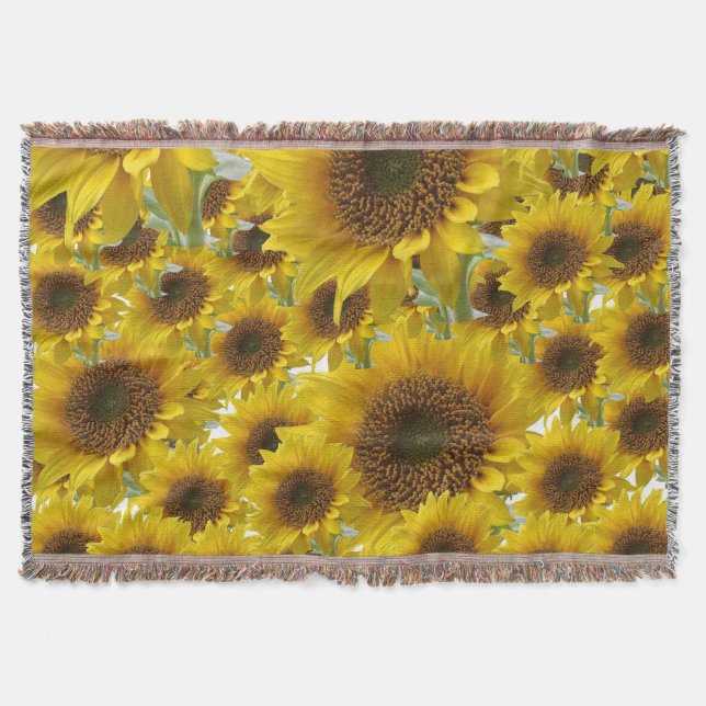 Sunflower Throw Blanket (Front)