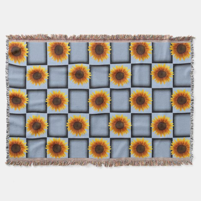 Sunflower Throw Blanket (Front)