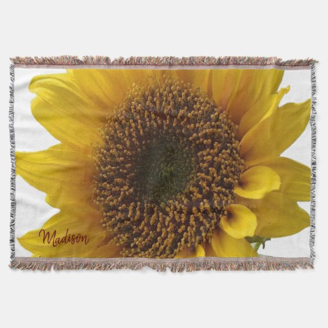 Sunflower Throw Blanket (Front)