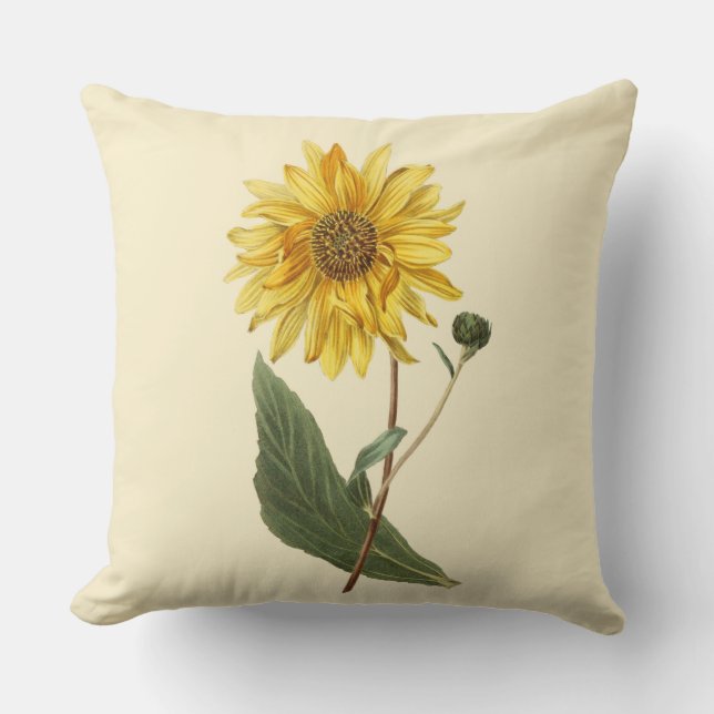 Sunflower Throw Pillow (Front)