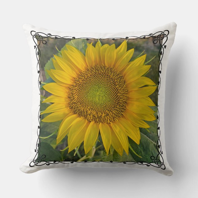 Sunflower Throw Pillow (Front)