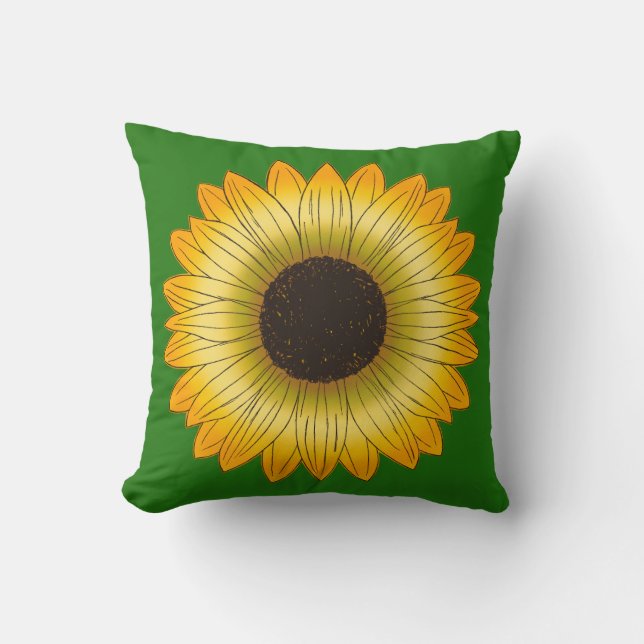 Sunflower Throw Pillow (Front)