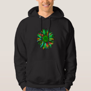 Sunflower Tie Dye Love Lucky Happy St Patricks Day Hoodie
