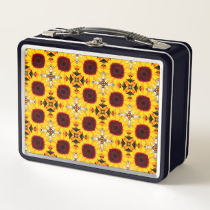 Sunflower Tile Pattern Lunchbox