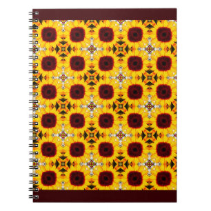 Sunflower Tile Pattern Notebook