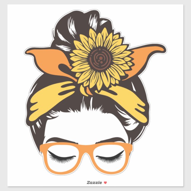 Sunflower Top Knot (Sheet)