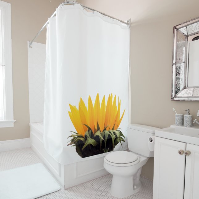 Sunflower Top Shower Curtain (In Situ)