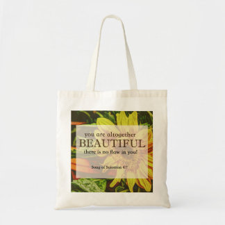 Sunflower Tote with Bible Verse Bag