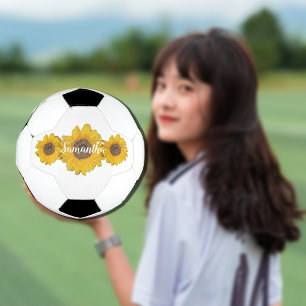 sunflower trio - add name soccer ball