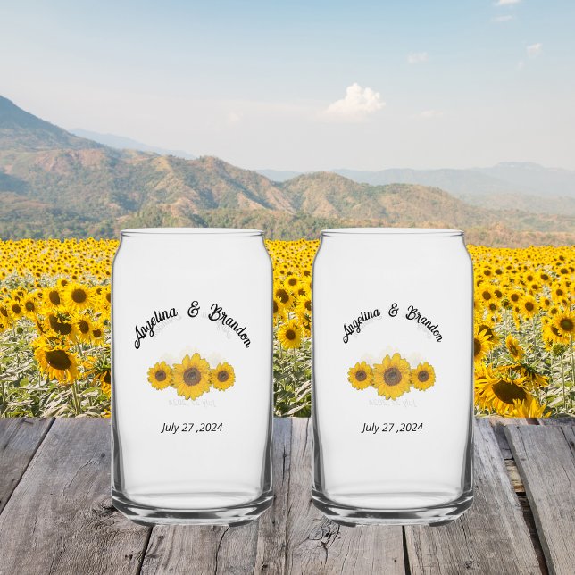 sunflower trio for weddings  can glass (Creator Uploaded)