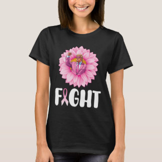Sunflower Trump Fight Breast Cancer Awareness Octo T-Shirt